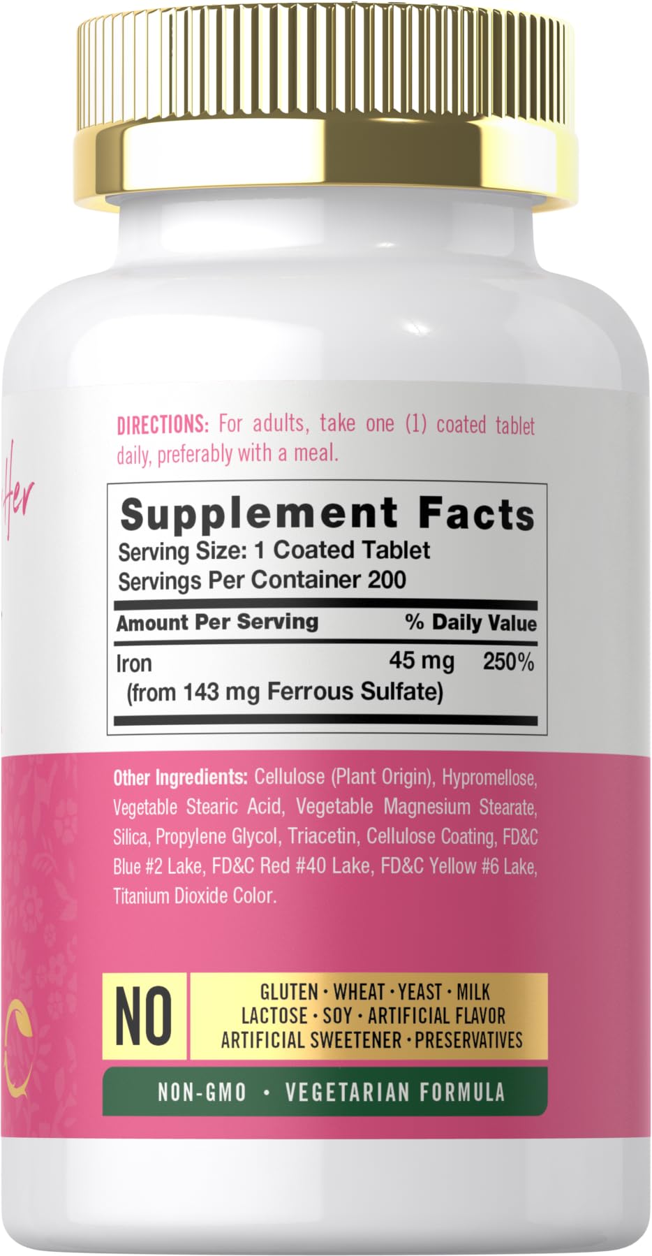 Close-up of Carlyle slow-release iron tablets highlighting gradual absorption.