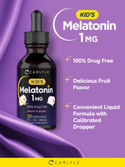 Carlyle Kids Melatonin Liquid two-pack packaging for value and convenience.