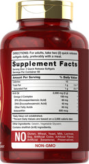 Carlyle Krill Oil softgels close-up highlighting easy-to-swallow capsules.