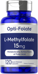 Carlyle L Methylfolate 15mg bottle front view highlighting value size and potency