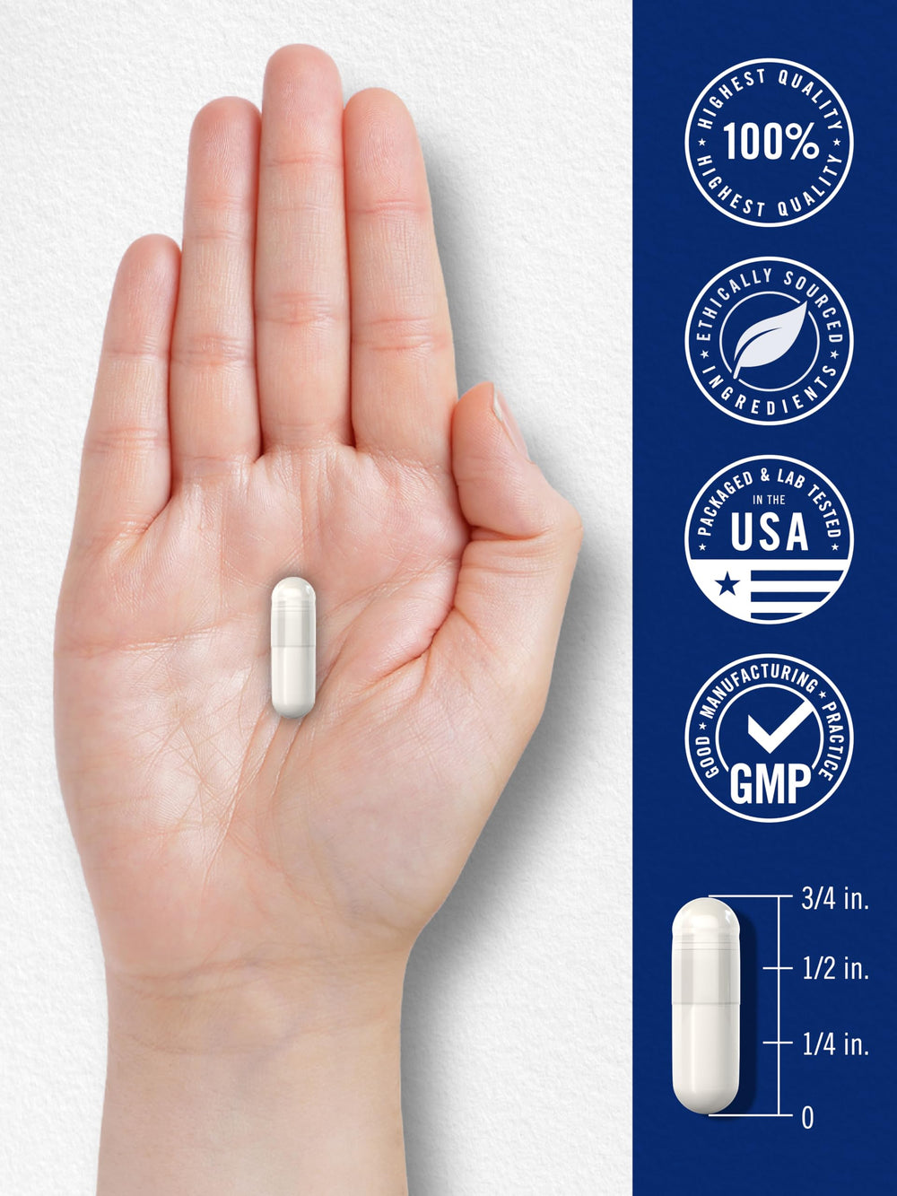 Carlyle L-Methylfolate capsules angle view of compact packaging.