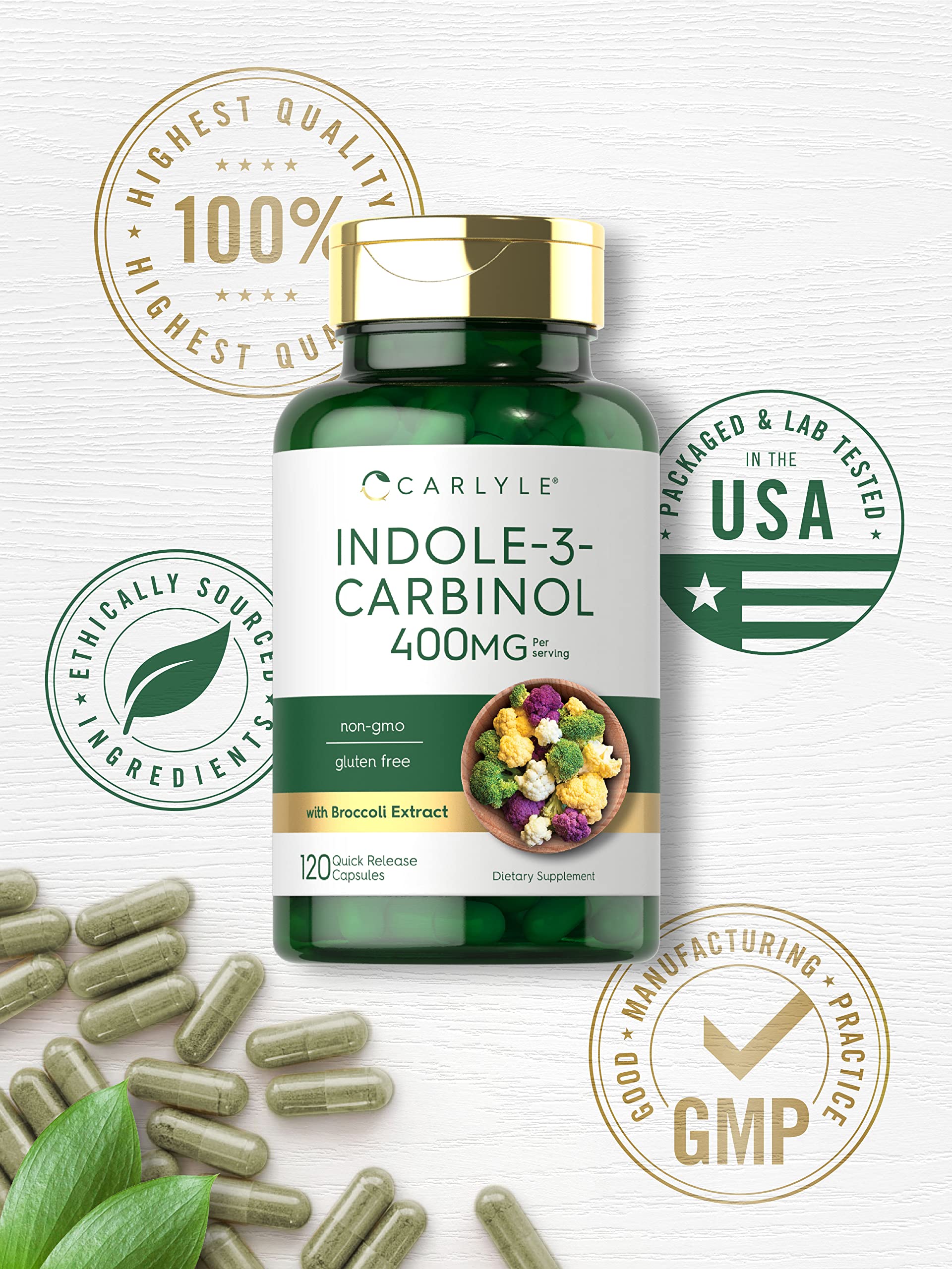 Lab-tested Carlyle manufacturing label emphasizing trusted ingredients