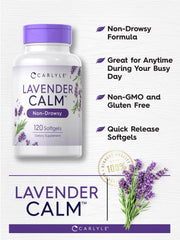 Dispensing a Carlyle Lavender Pills softgel into hand for daily routine.