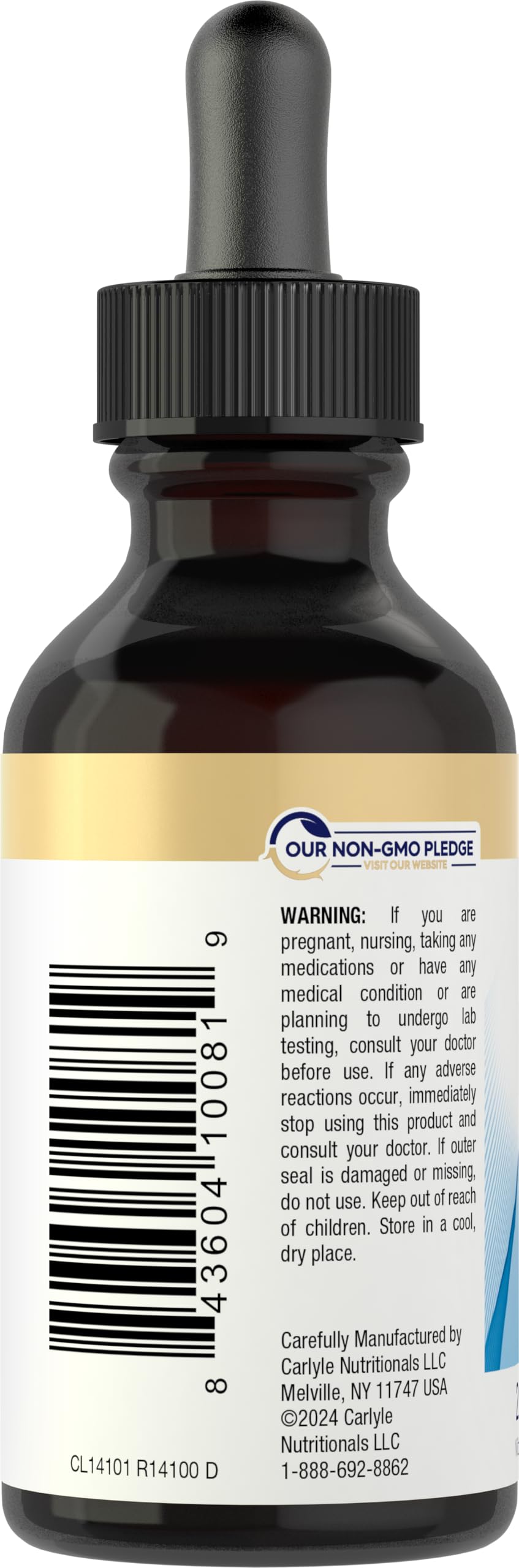 Berry-flavored biotin drops in a sleek Carlyle bottle
