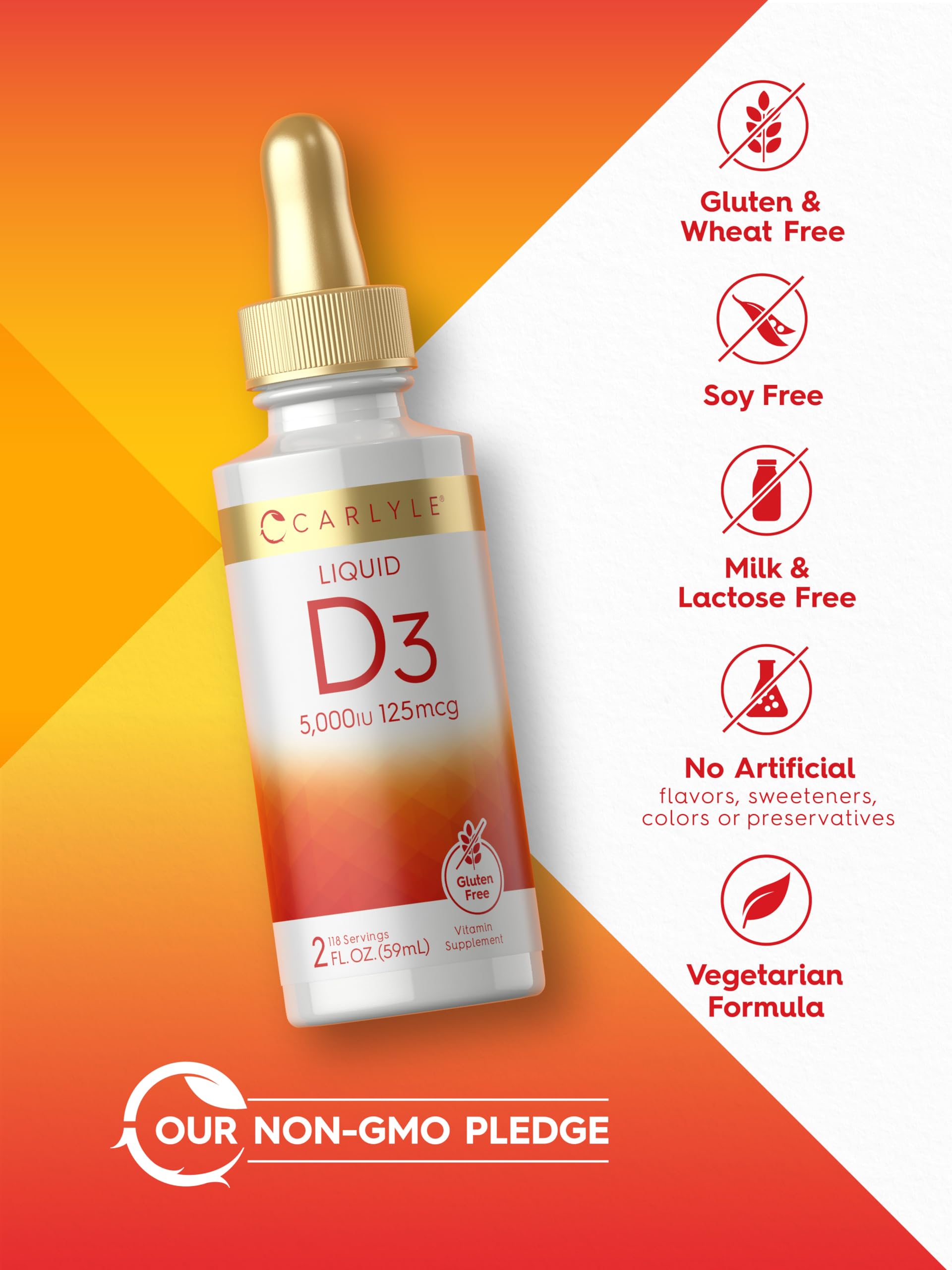 Carlyle Liquid D3 for adults dosing demonstrates simple use.