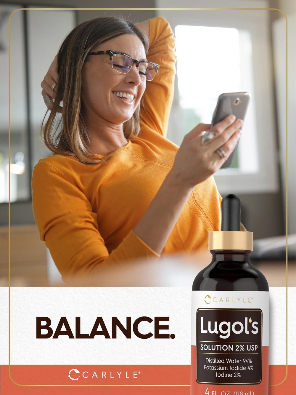 Carlyle Lugols Iodine 2 Percent distilled water base for purity