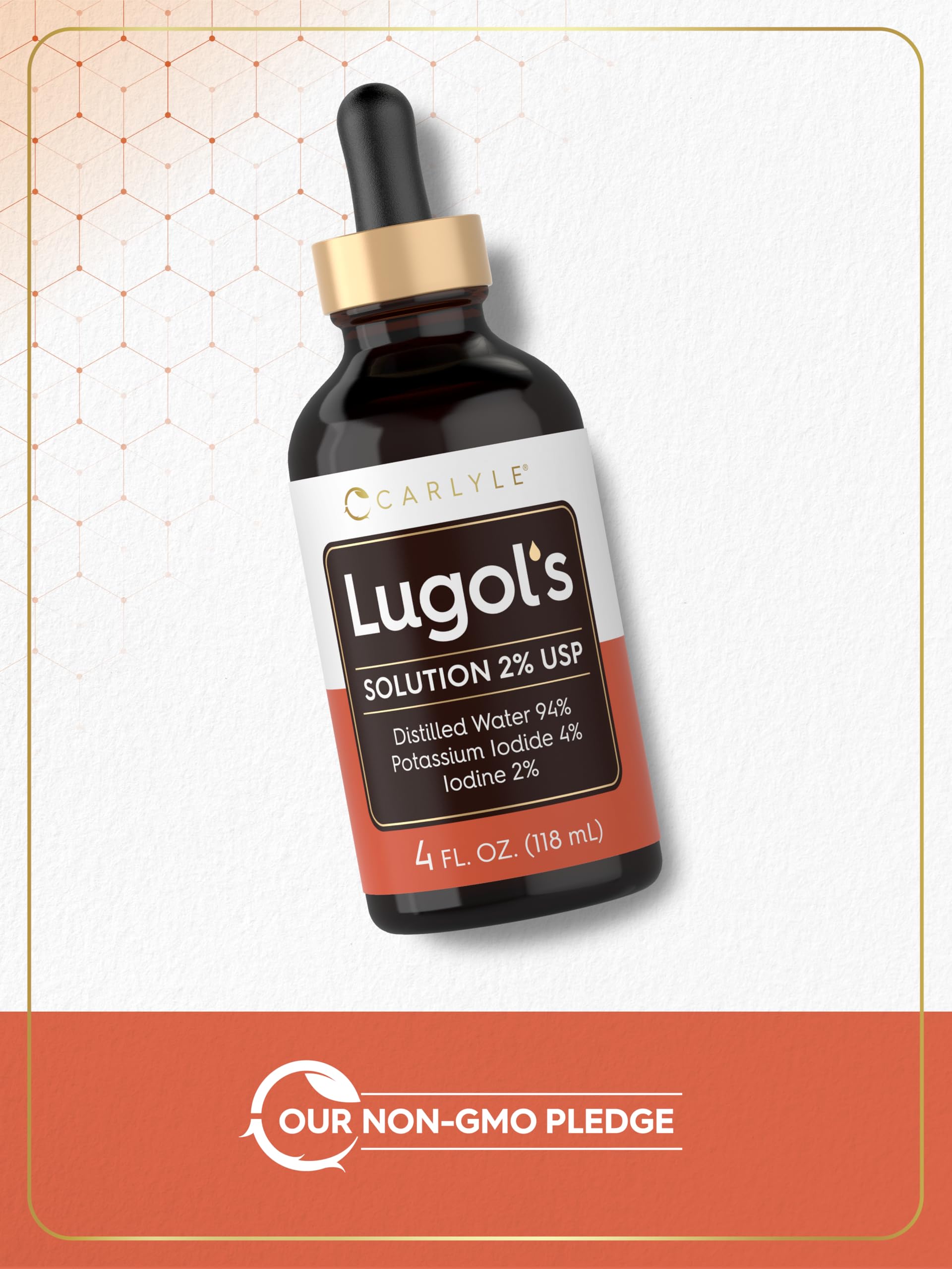 Carlyle Lugols Iodine 2 Percent packaging shown for convenience