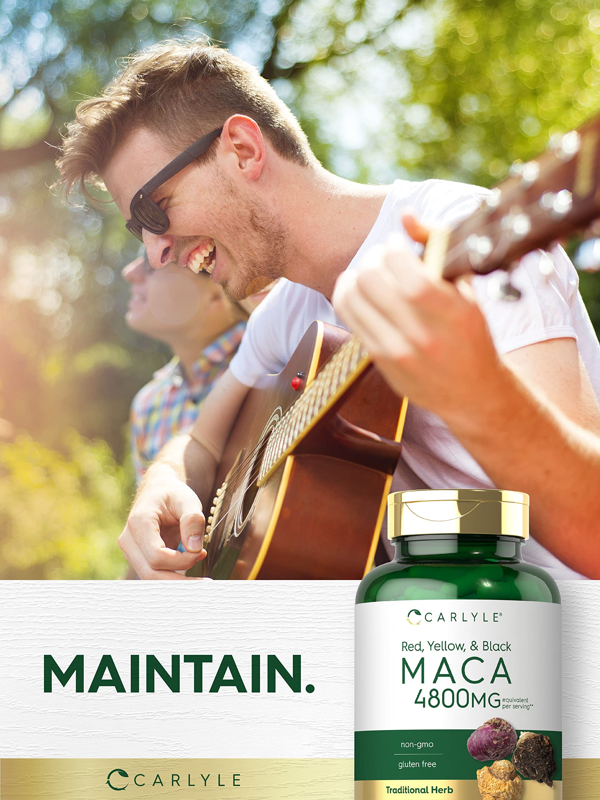 Gluten-free Carlyle Maca Root Capsules support allergy-conscious wellness.