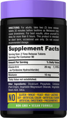 Carlyle Melatonin 10mg bottle label close-up shows vegan, gluten-free formula