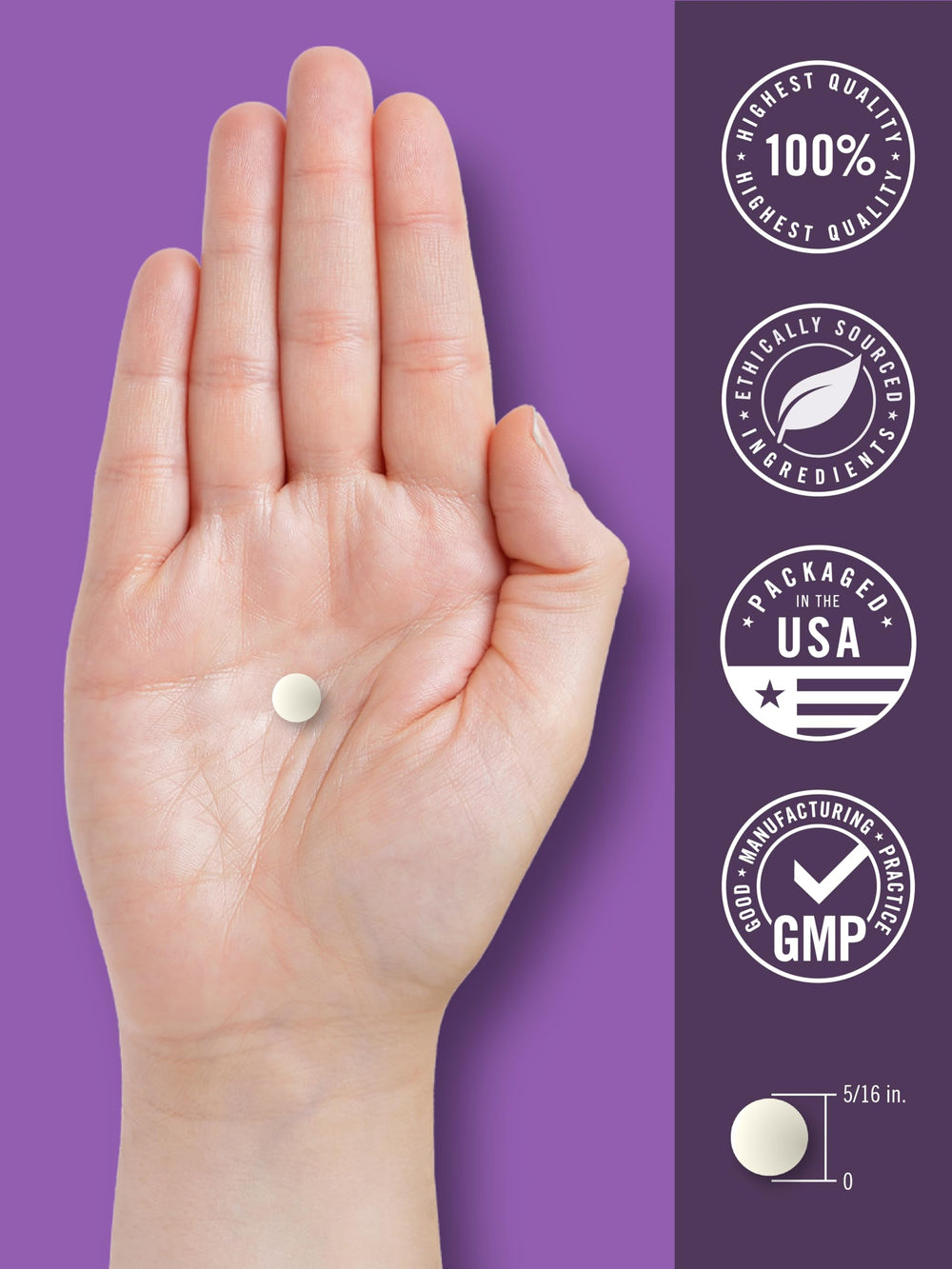 Carlyle Melatonin 10mg lab-tested ingredients badge signals trust