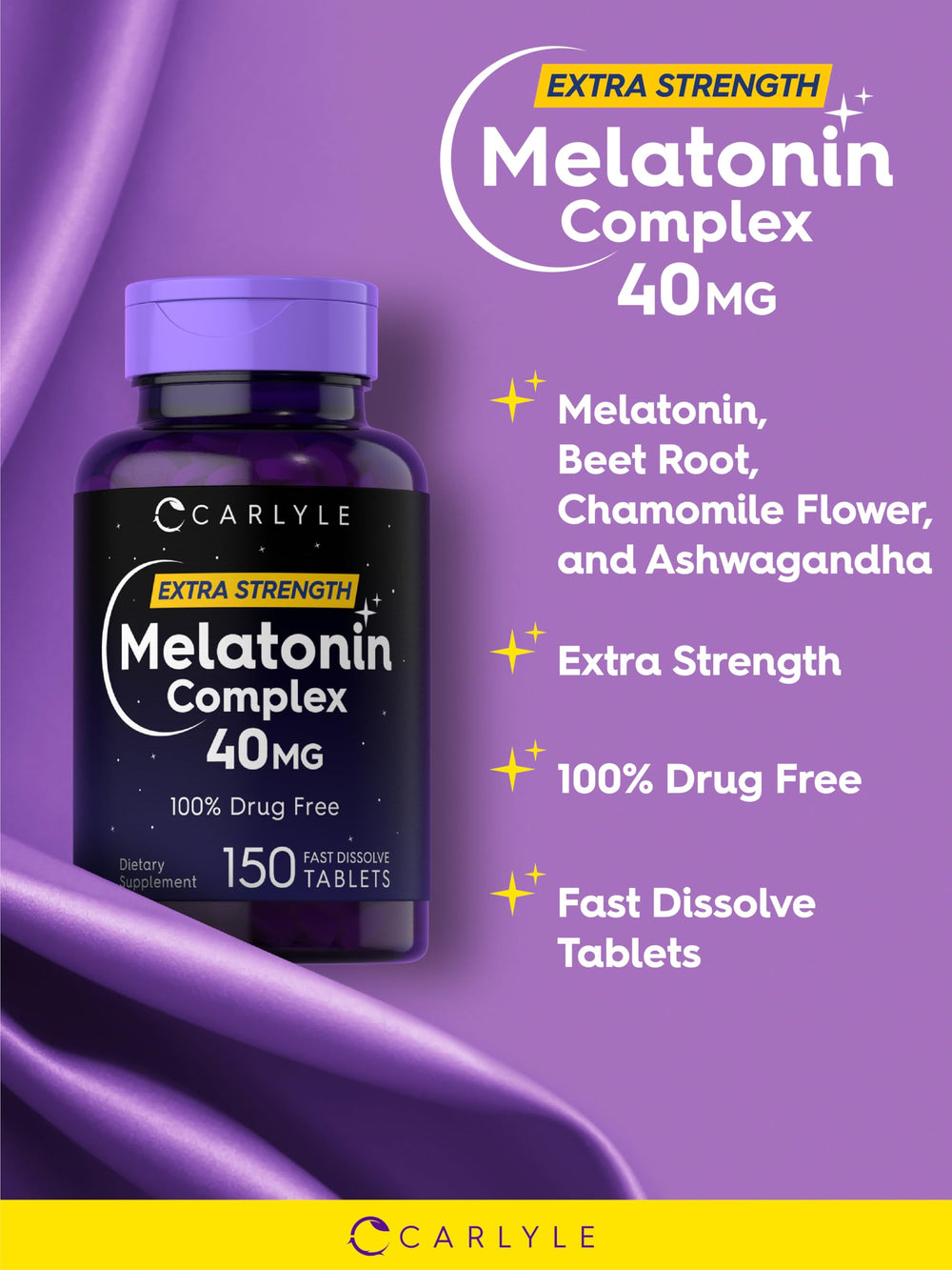 Carlyle Melatonin Beet Root component close-up emphasizes natural color.