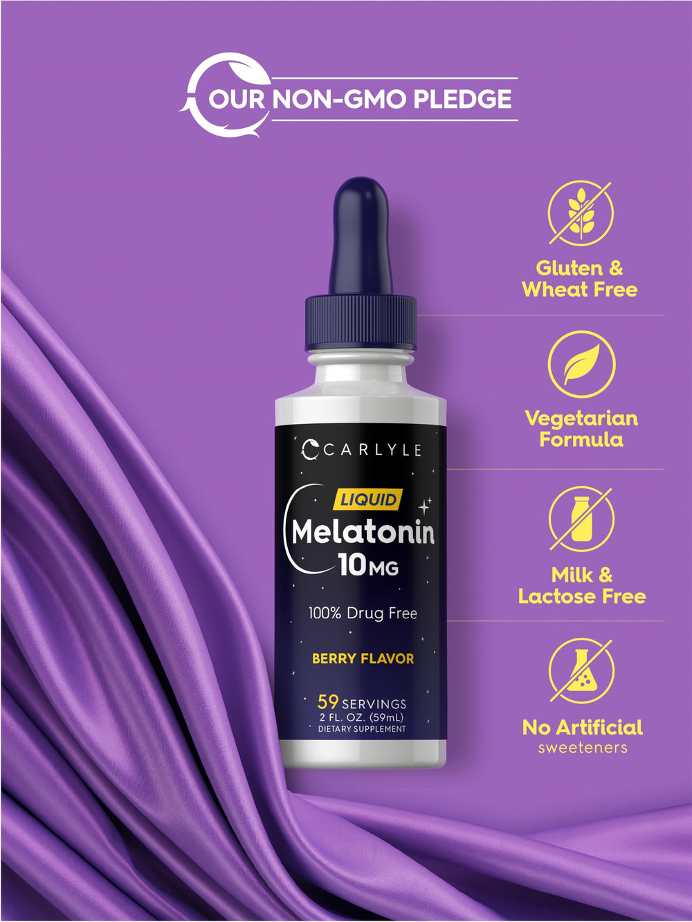 Carlyle Melatonin gluten-free badge for dietary needs
