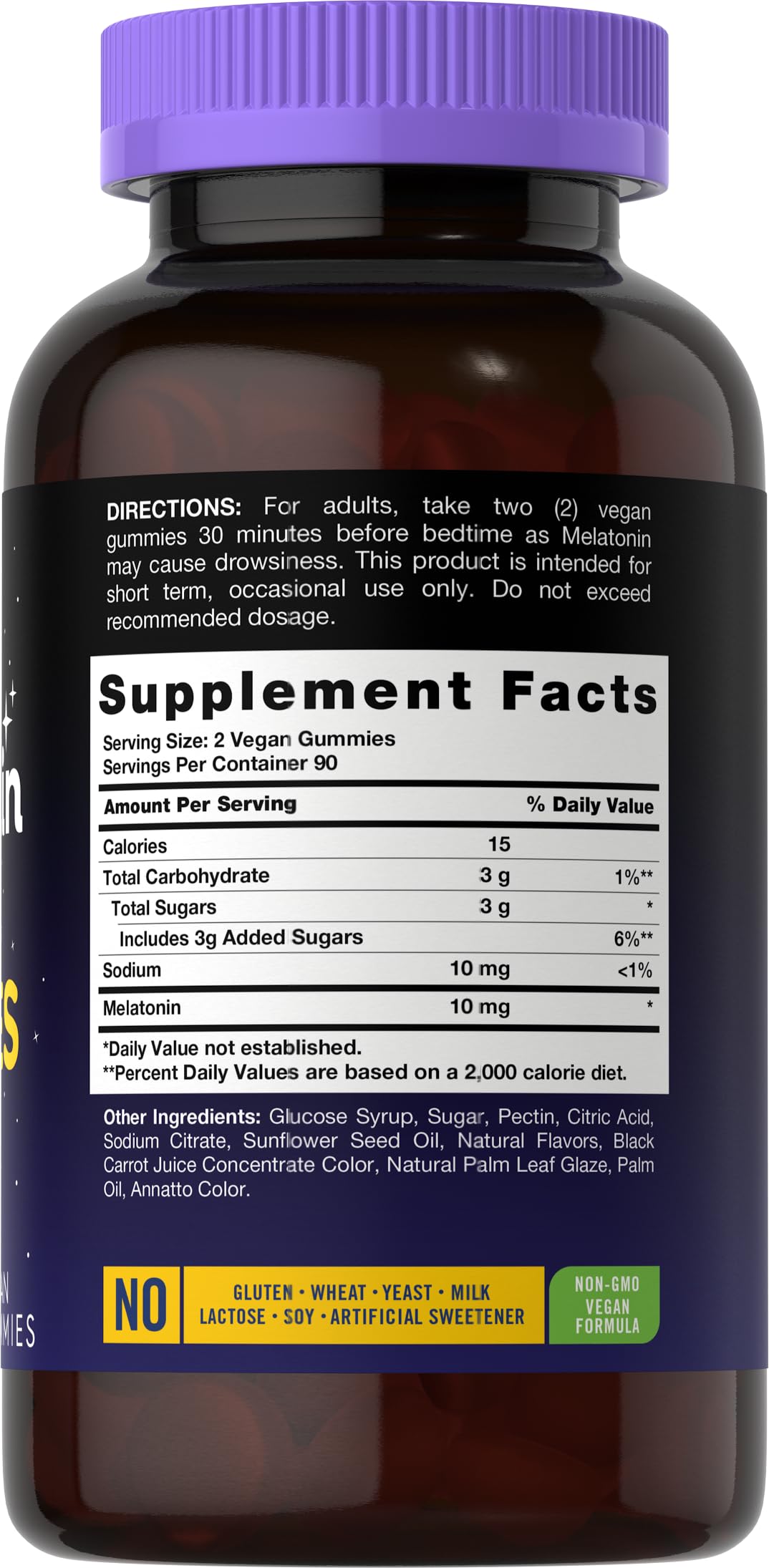 Close-up of Carlyle melatonin gummies showing berry flavor and soft texture