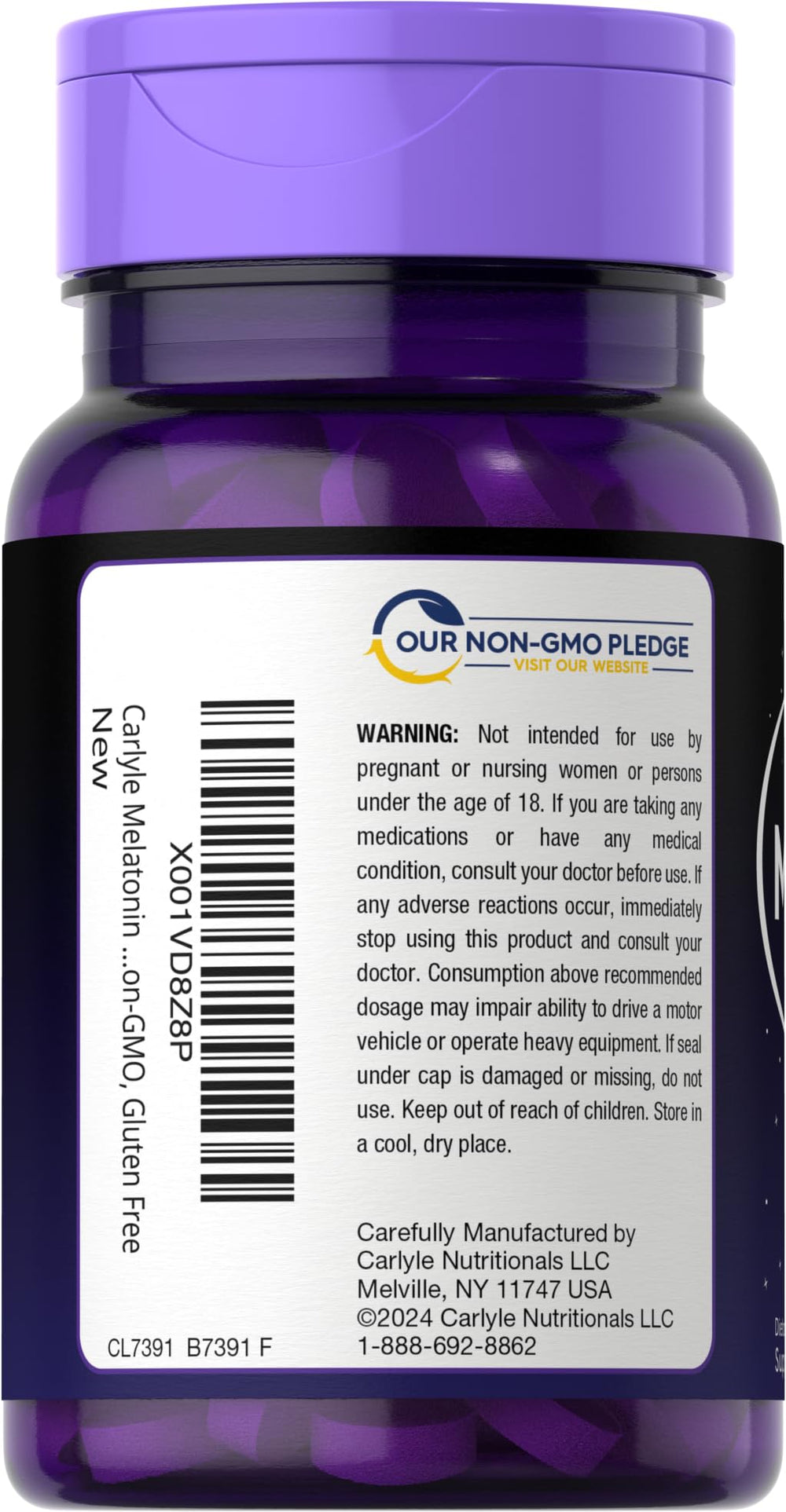 Carlyle Melatonin lab-tested ingredients ensure quality and consistency.