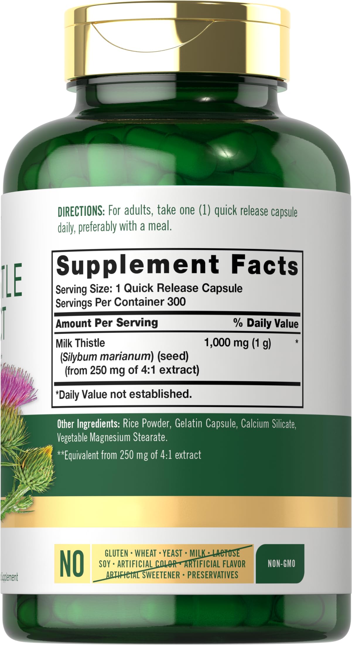 Carlyle Milk Thistle capsules for convenient daily antioxidant support.