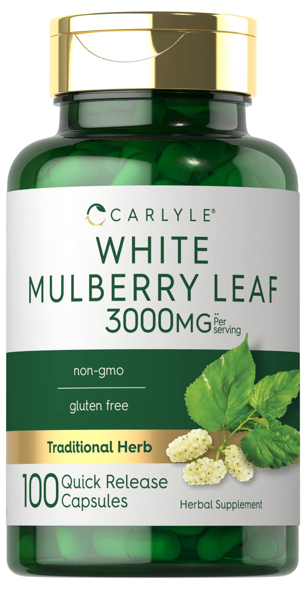 Carlyle Mulberry Leaf Extract caplets provide convenient daily wellness support.