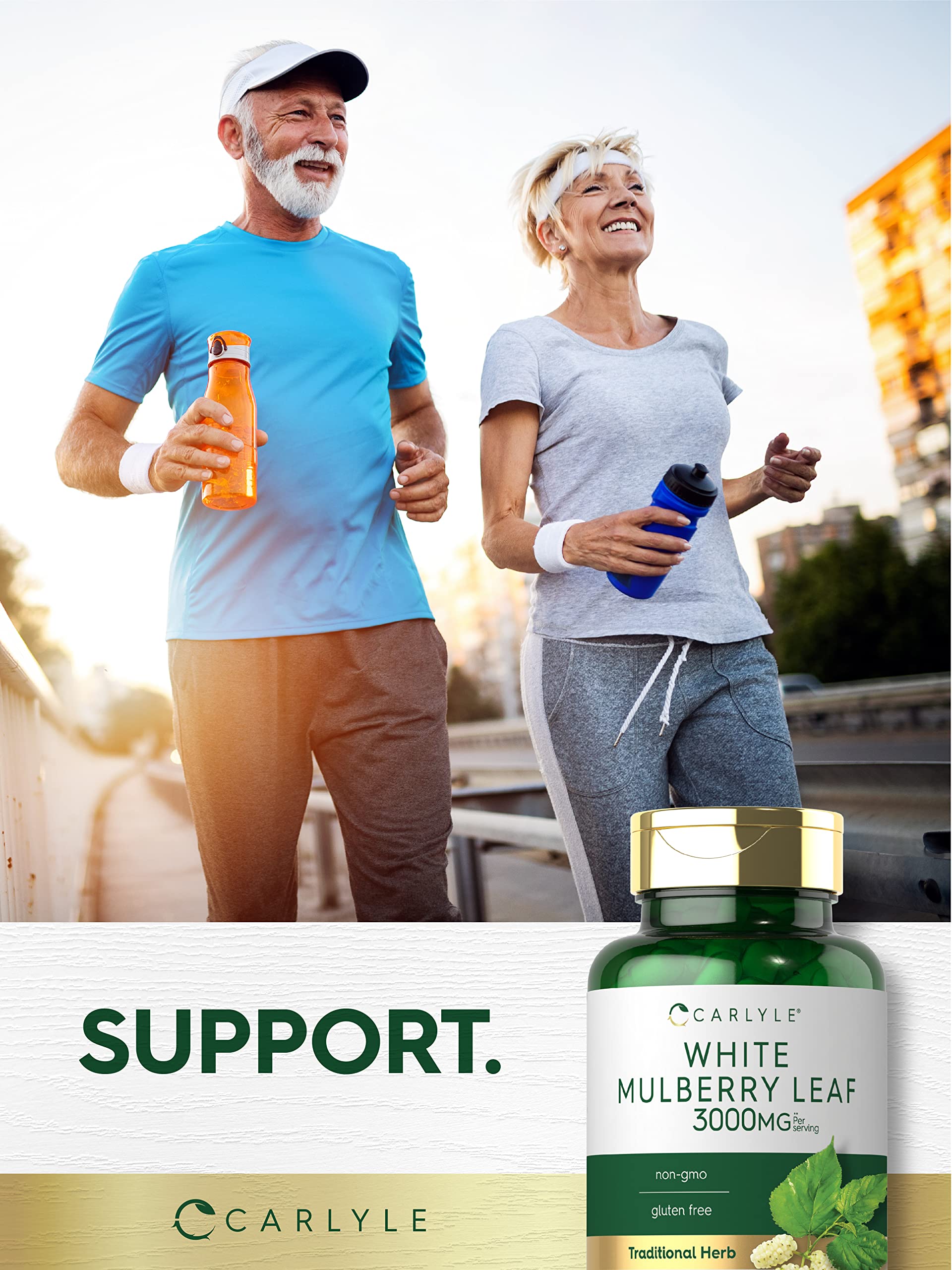 Carlyle Mulberry Leaf Extract gluten-free icon reassures dietary suitability.