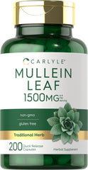 Carlyle Mullein Leaf Extract bottle with quick-release capsules for daily use