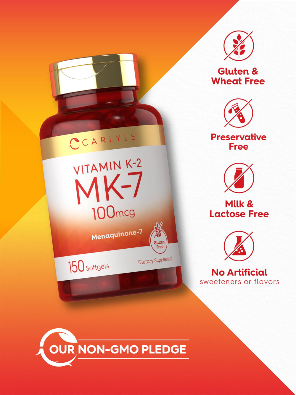 Carlyle product emphasizes non-GMO and gluten-free in packaging