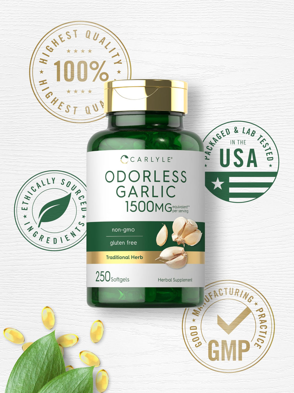 Carlyle Odorless Garlic on a morning routine setup.