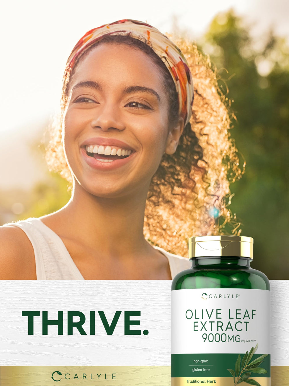 Lifestyle scene showing easy daily addition of Carlyle Olive Leaf Extract