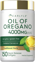 Carlyle Oregano Oil softgel bottle for convenient daily supplementation.