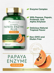 Carlyle Papaya Enzyme Chewables ingredients highlight papain and enzyme blend