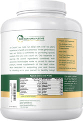 Carlyle Pea Protein Powder scoop demonstrates 29g protein per serving.