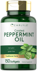 Carlyle Peppermint Oil Capsules bottle view for daily wellness routine.