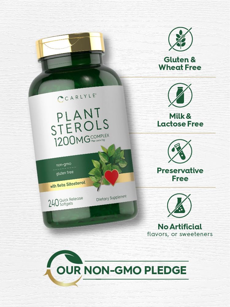 Carlyle Plant Sterols non-GMO label reinforces commitment to clean wellness products.