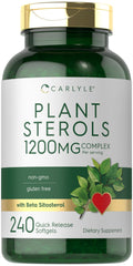 Carlyle Plant Sterols 1200 mg softgel capsules for daily use and wellness support.