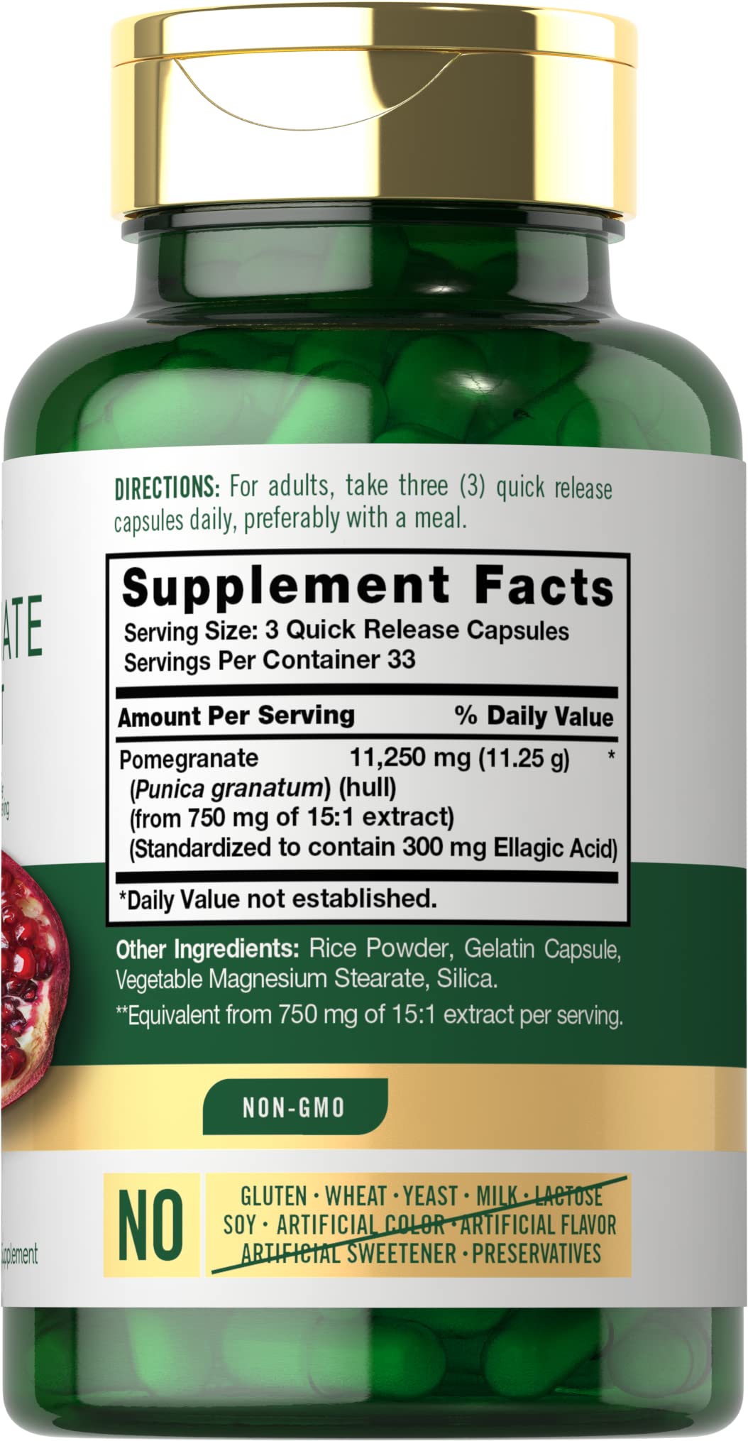 Carlyle Pomegranate Extract capsules ready for on-the-go daily support.