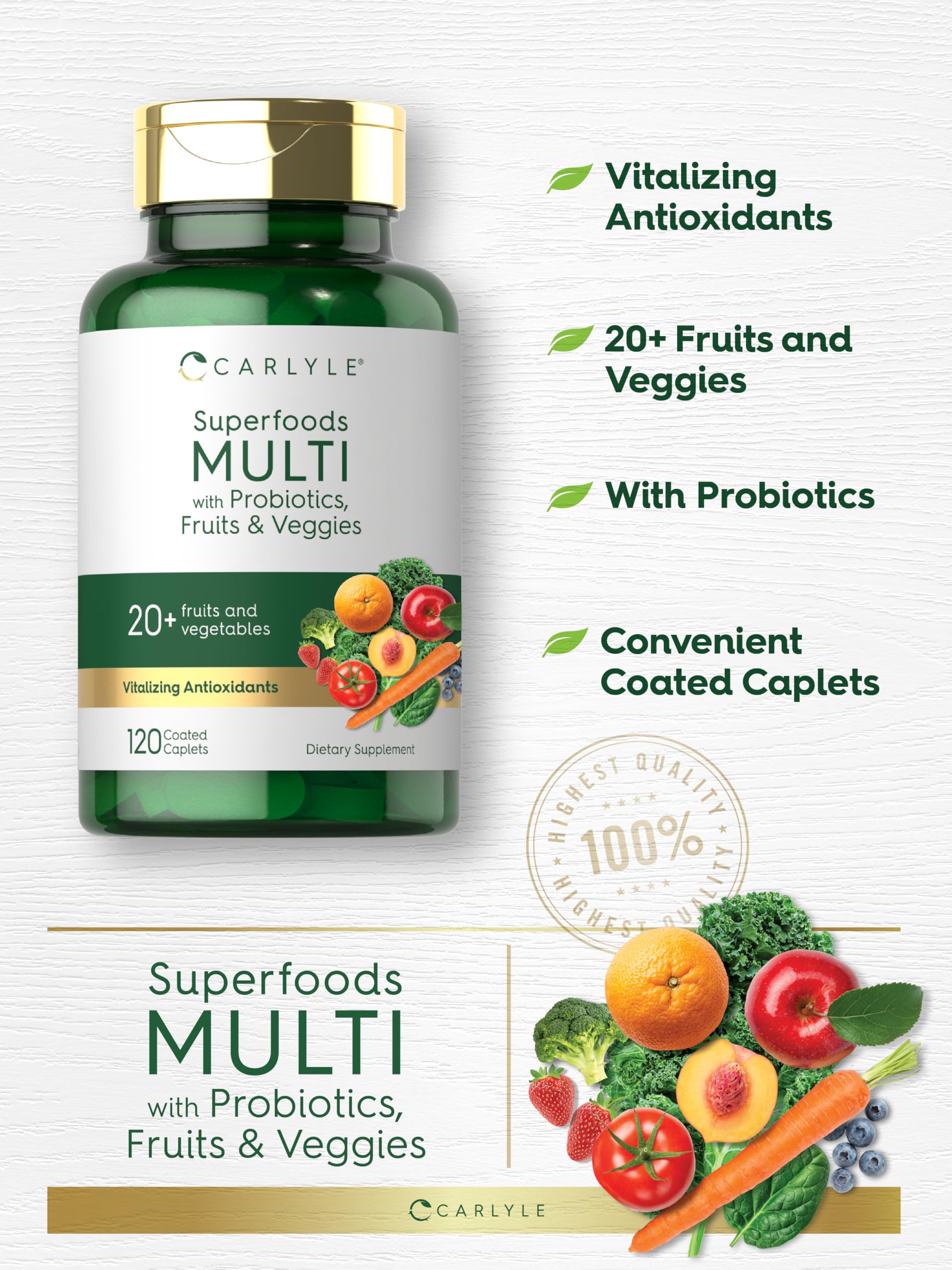 Probiotic-coated caplets from Carlyle imply gut-friendly daily support