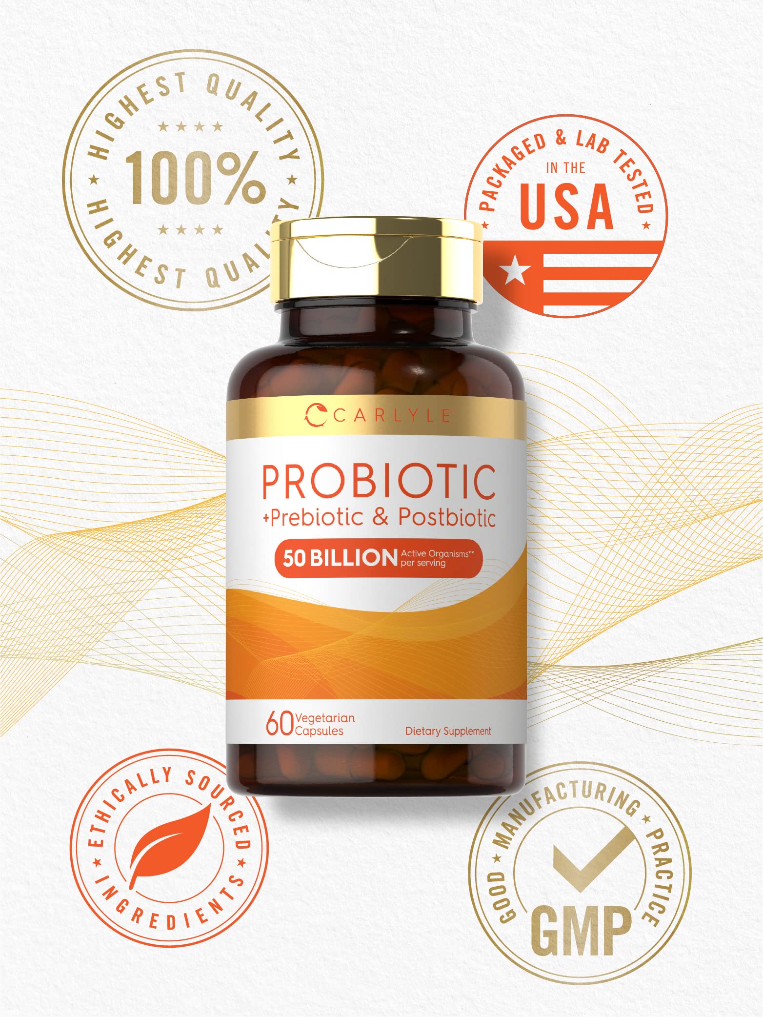 Carlyle Probiotic icon representing prebiotic and postbiotic support