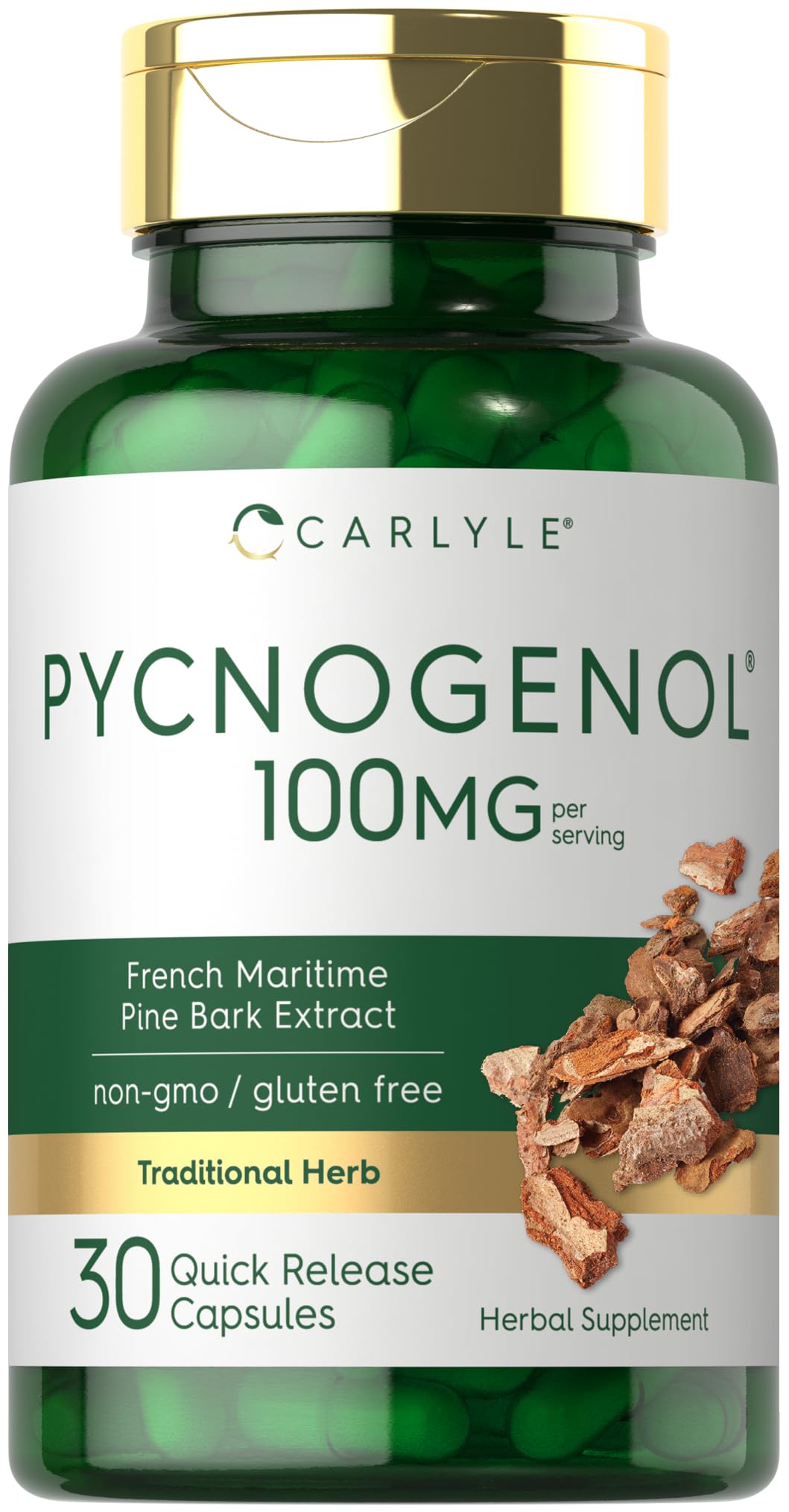 Carlyle Pycnogenol 100mg bottle front for daily wellness support