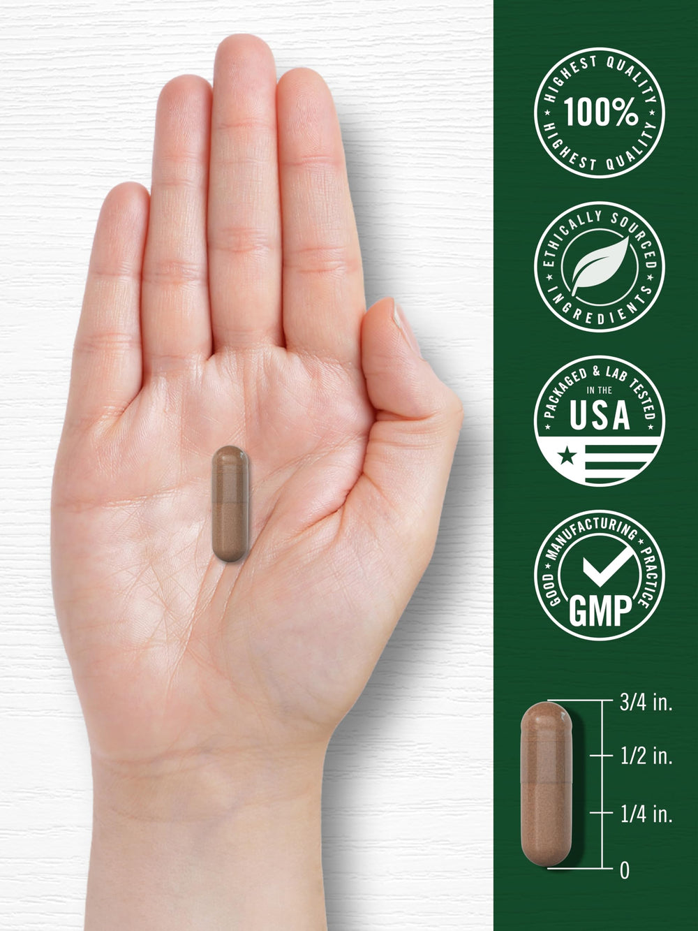 Carlyle Pycnogenol 100mg capsules with glass of water for easy dosing