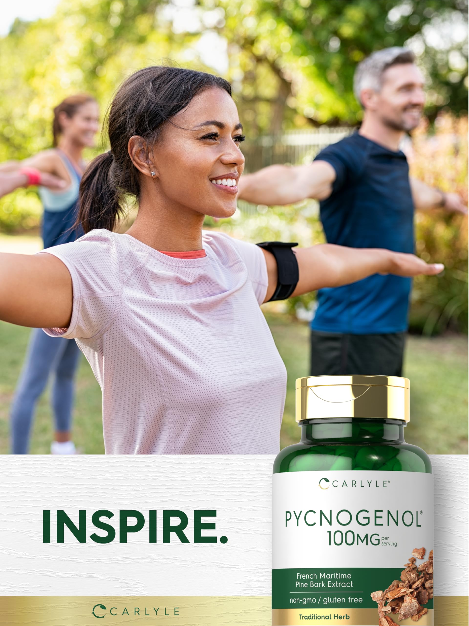 Carlyle Pycnogenol 100mg inside blister pack ready-to-take capsules