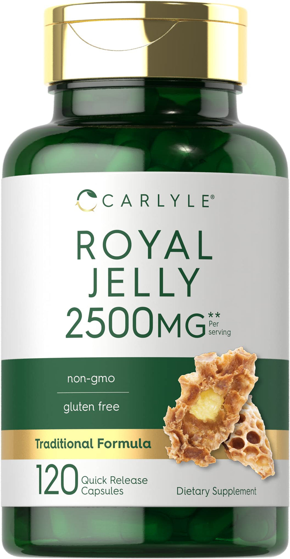Carlyle Royal Jelly capsule bottle front for daily wellness routine