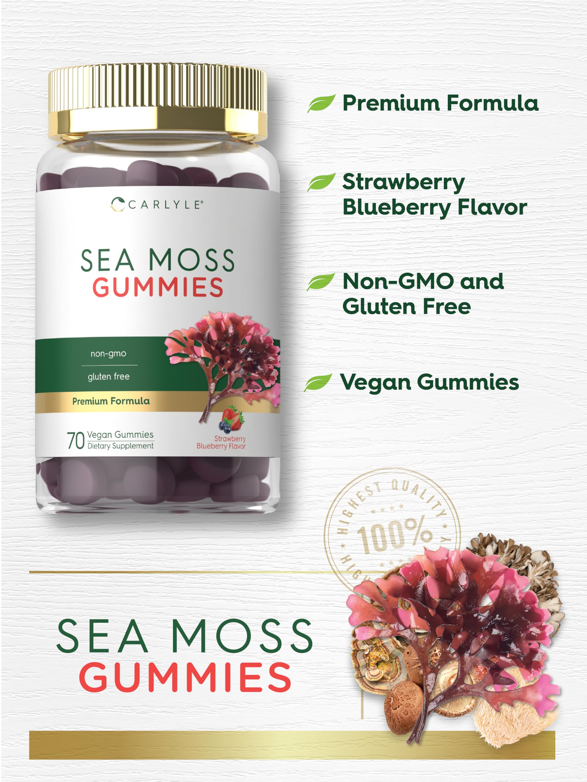 Carlyle Sea Moss Gummies packaging close-up