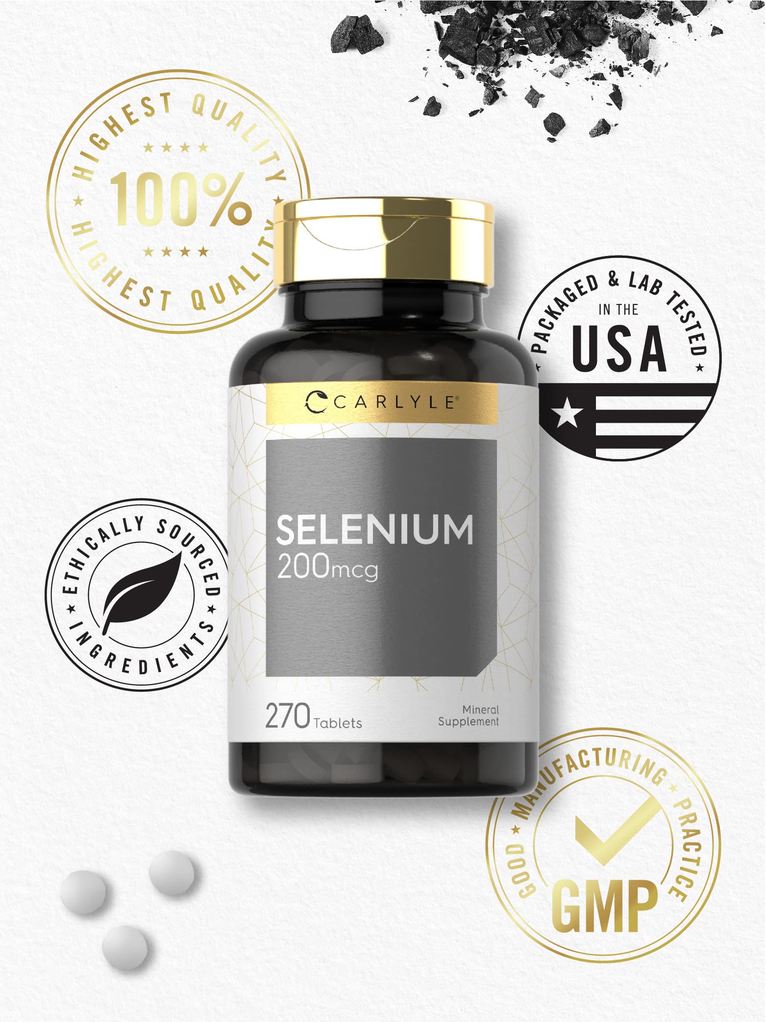 Carlyle lab-tested ingredients icon conveys trusted quality