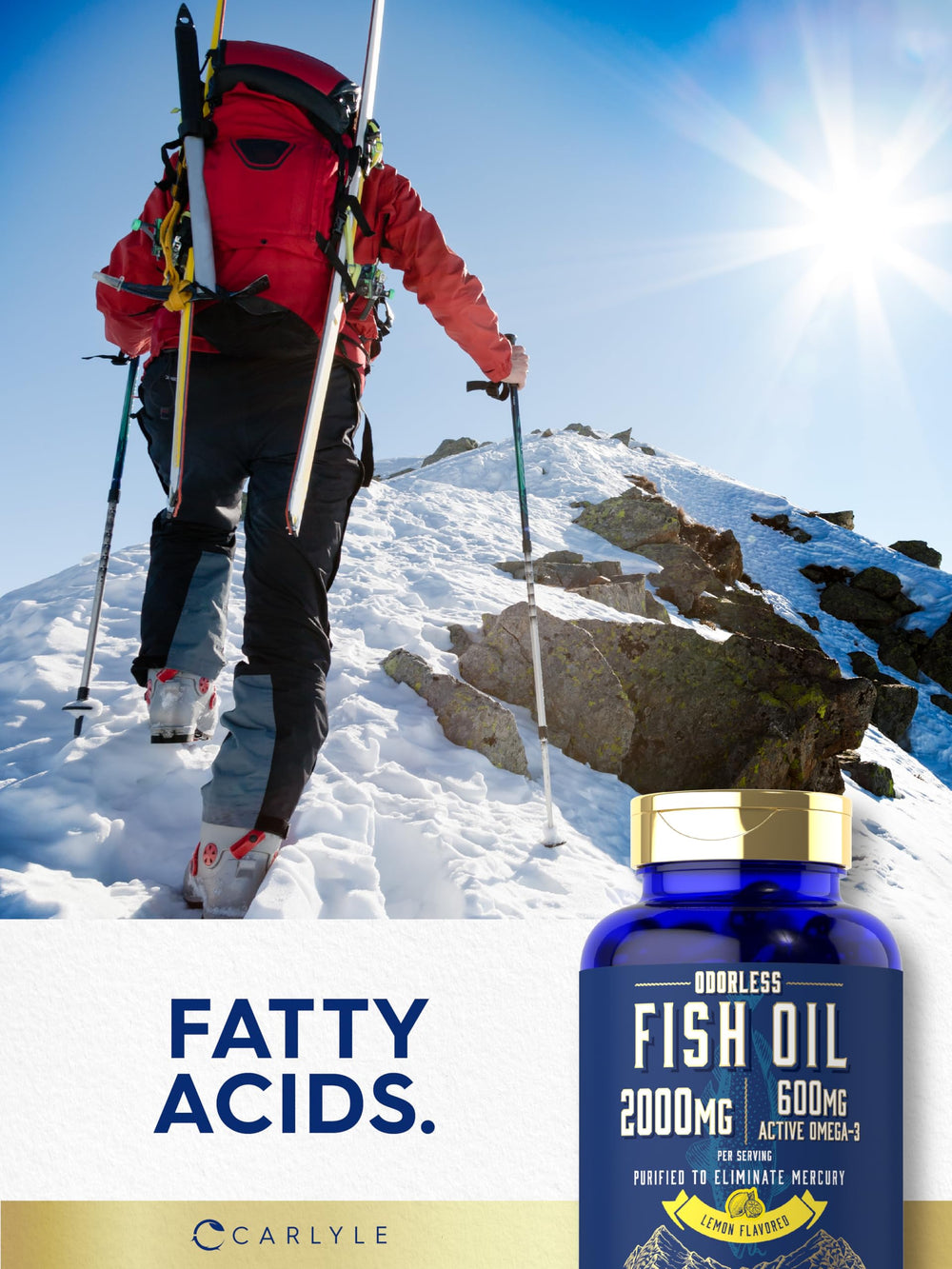 Carlyle softgels easy to swallow for daily omega-3 support