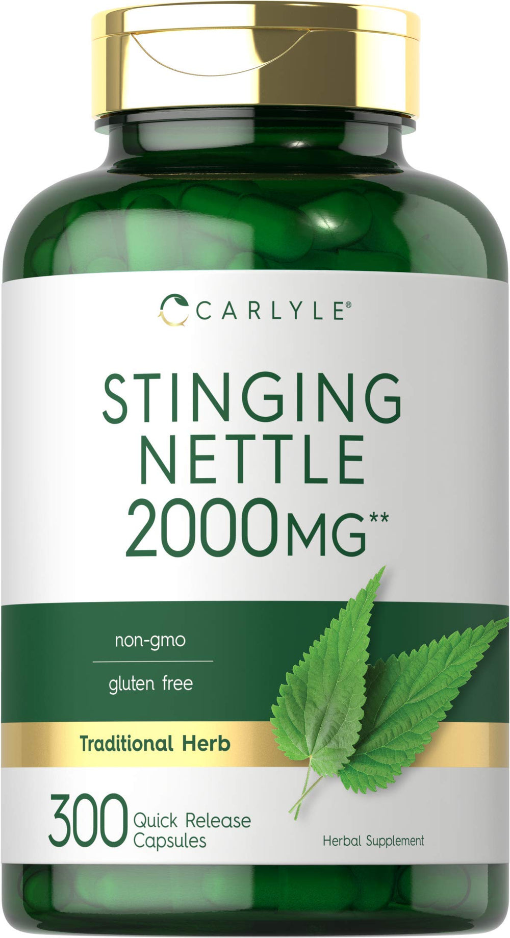 Carlyle Stinging Nettle Leaf Extract bottle and capsules for daily wellness