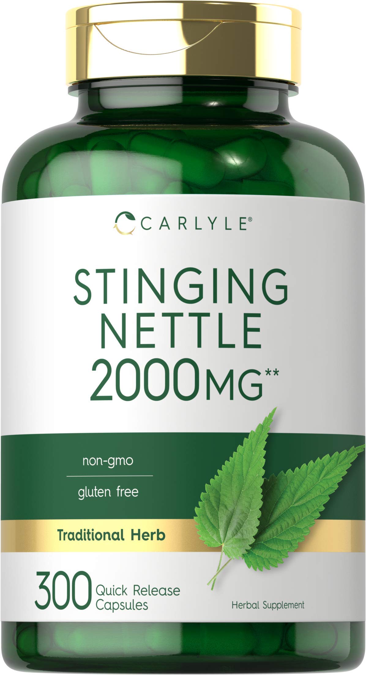 Carlyle Stinging Nettle Leaf Extract bottle and capsules for daily wellness