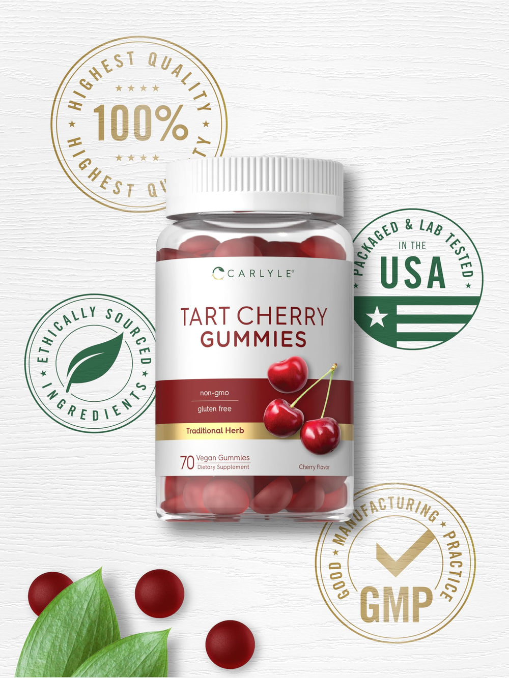 Carlyle Tart Cherry Gummies lab-tested ingredients emphasize trusted quality