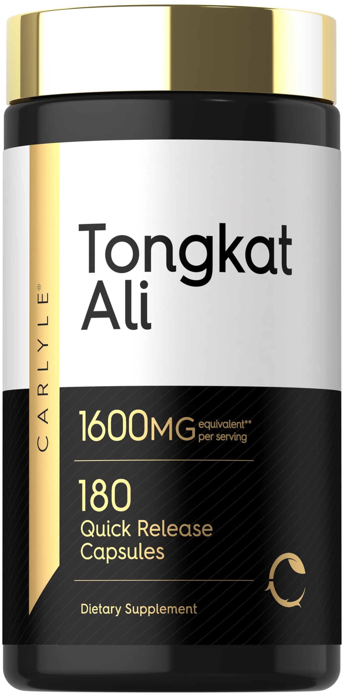 Carlyle Tongkat Ali 180 quick-release capsules for easy daily use.