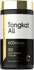 Carlyle Tongkat Ali 180 quick-release capsules for easy daily use.