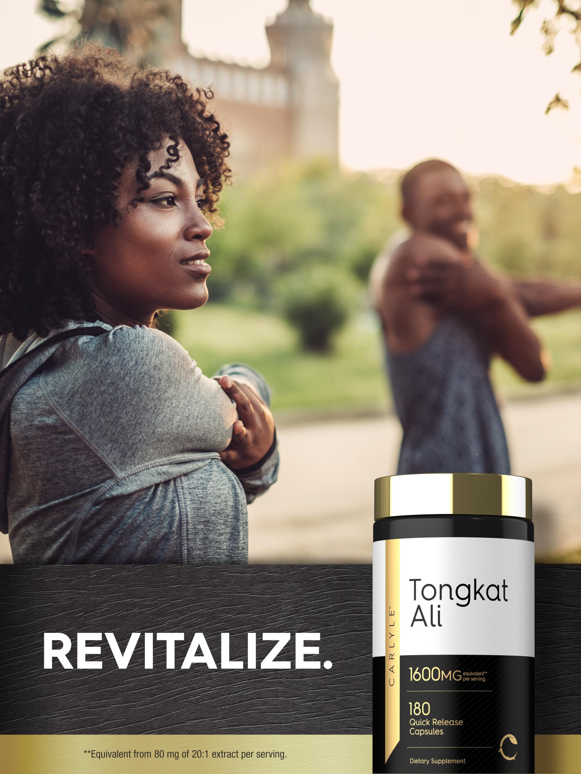 Carlyle Tongkat Ali capsules close-up showing quick-release form.