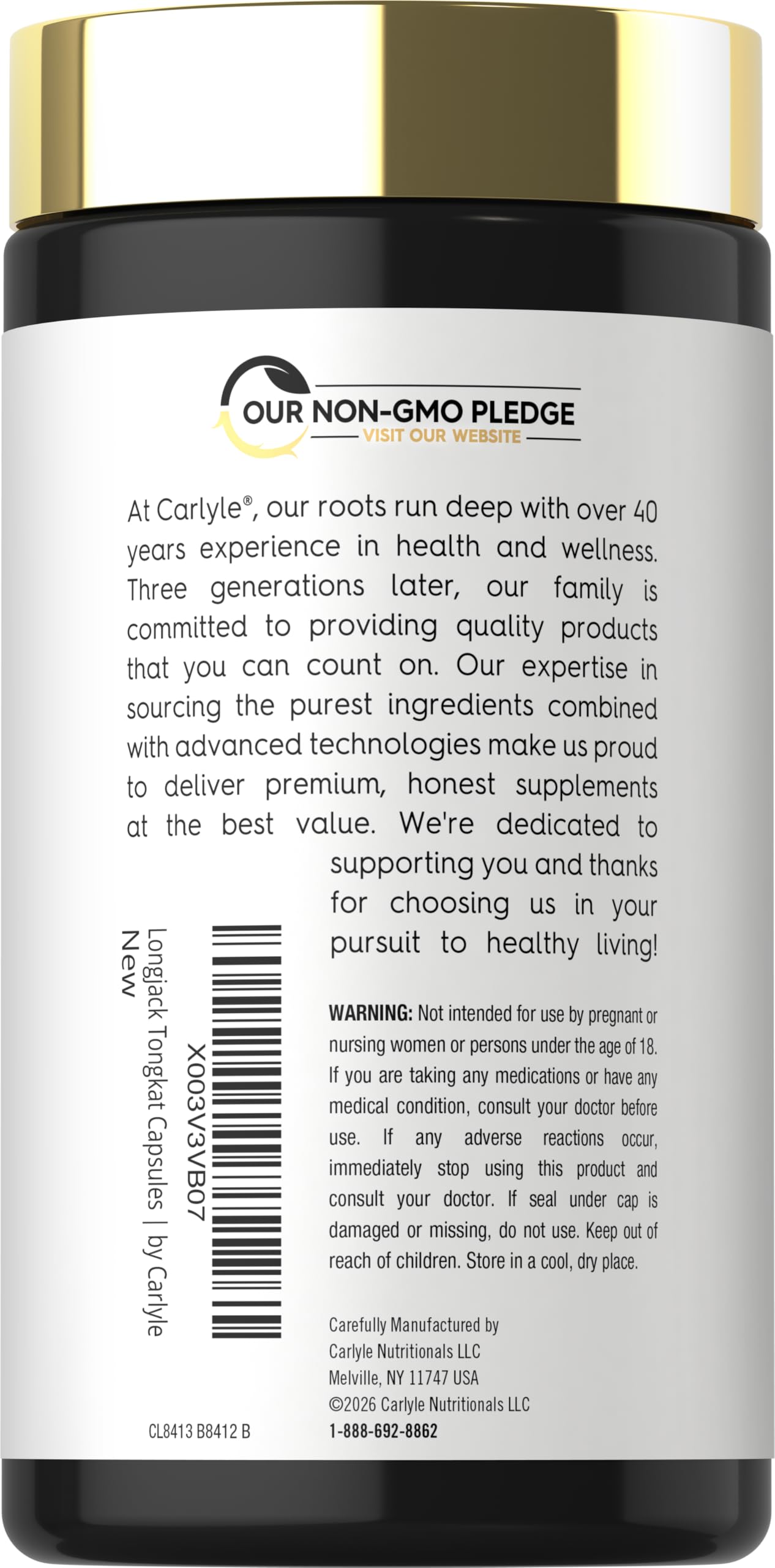 Carlyle Tongkat Ali lab-tested ingredients ensure trusted quality.