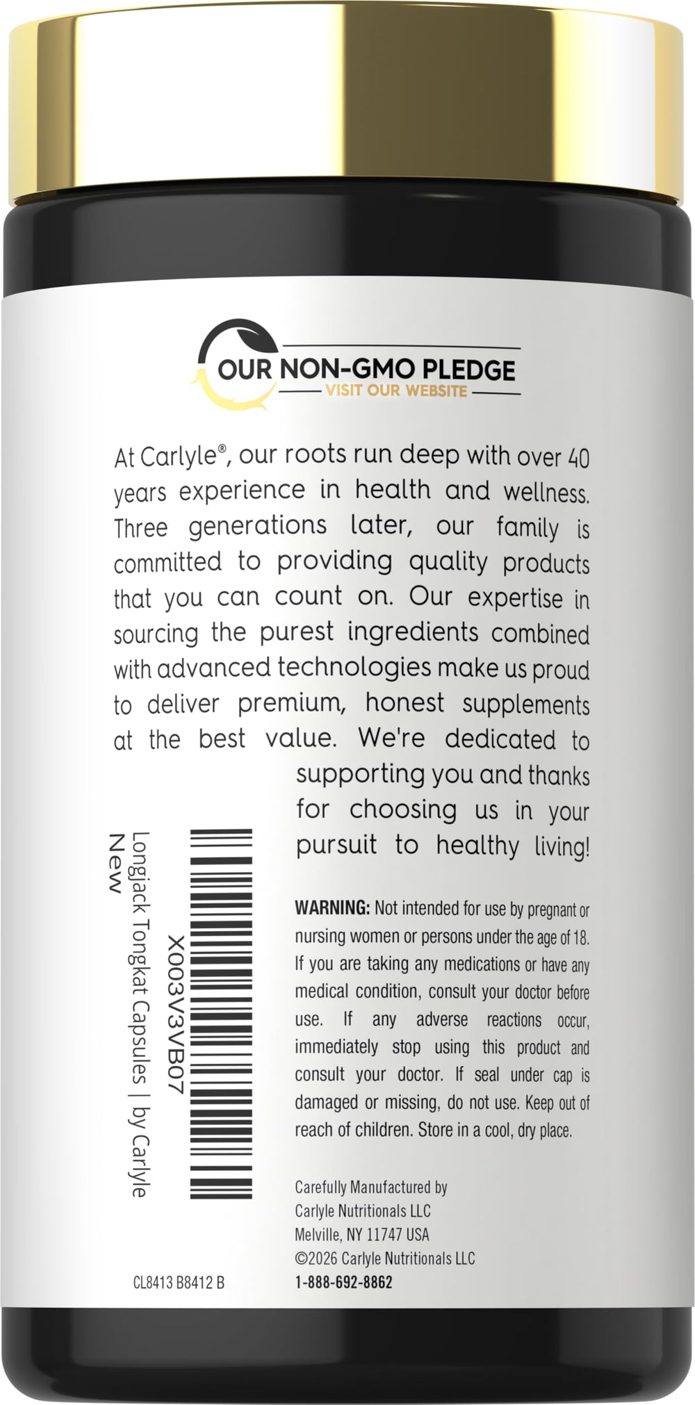 Carlyle Tongkat Ali lab-tested ingredients ensure trusted quality.
