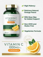 Carlyle Vegetarian formula Vitamin C with rose hips in plant-based blend